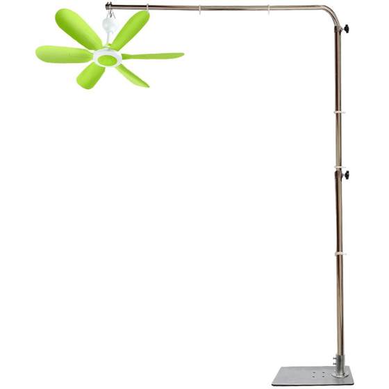 The new Zhonglian small hanging fan bracket floor -to -ceiling fixed shelf bedside mosquito net supports hanging pole mute
