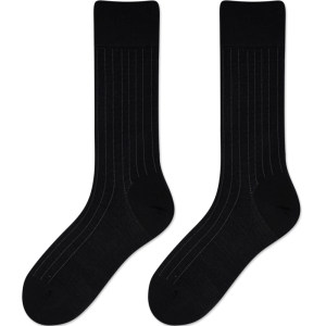 
Boneless striped mid-tube business socks men's mercerized cotton leather shoes and socks spring and autumn thin black navy pure cotton formal wear men's socks