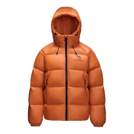 Camel Outdoor Puff Down Jacket Winter New Women's Men's Windproof Warm Jacket Water-Repellent Fleece Bread Jacket