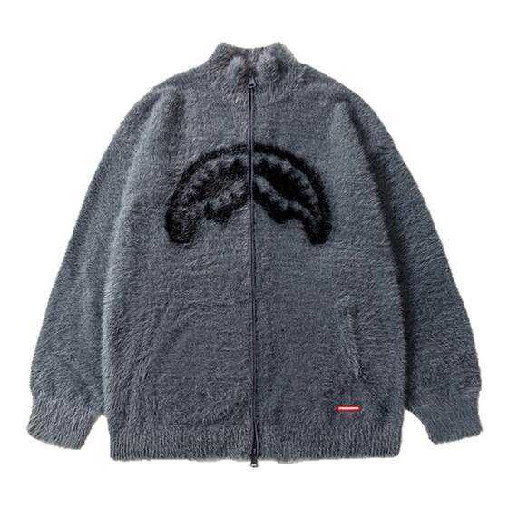 
SprayGround25 Autumn and Winter Shark Mouth Sweater Men and Women Mohair Knitted Top Couple Jacket Sweater