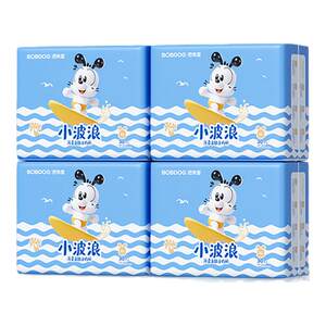 
[10 billion] Babudou small wave ultra-thin breathable pull pants soft and dry baby diapers 4 packs