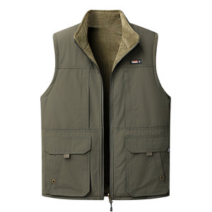 
Playboy middle-aged and elderly men's velvet thickened vest dad's winter warm vest grandpa work jacket