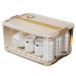 Tea set storage box seal drainage/double-layer design