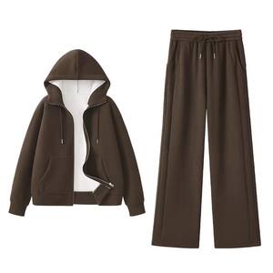 
Urban Beauty Sports Suit Women's 2026 Super Hot Sweatshirt Casual Winter Small People Plus Velvet Thickening Complete Set Y