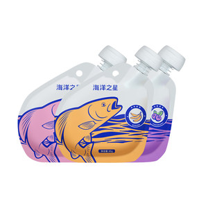 
Ocean Star Staple Food Meat Soup Adult Cats and Kittens Salmon Nutritional Wet Food Pack Cat Meal Pack Meat Puree with Food 24 Packs