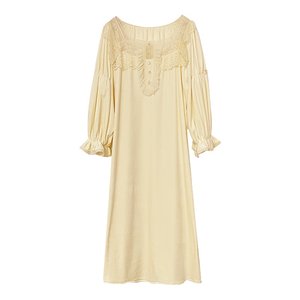 BIEN island velvet nightgown for women autumn and winter 2026 new French princess style home clothes can be worn outside thin velvet pajamas