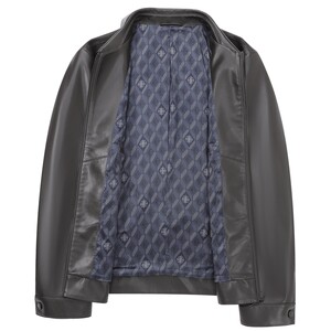 
Langdeng 24 autumn and winter new men's lapel business casual imitation leather leather jacket casual windproof PU leather jacket