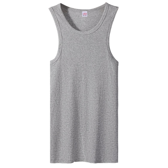 
Langsha men's vest pure cotton summer slim fit inner wear sweat-absorbent American sports fitness thin thick thread