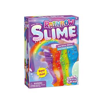 Handmade science experiment Rainbow Starry Slime