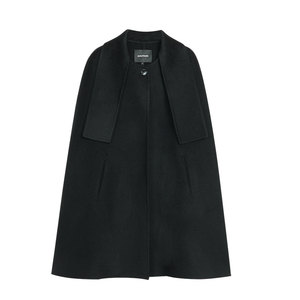 
pusumede Elegant Aesthetics 1OO Wool Cape Coat Women's High-Quality Temperament Short Woolen Jacket