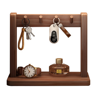 
Entrance entrance door key storage rack table retro decoration glasses watch solid wood shelf