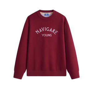 
Navigare Italian small sailboat casual round neck knitted sweater men's trendy letter top pullover cardigan