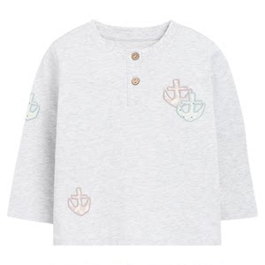 
whitewheat children's 26 spring new long-sleeved breathable cotton T-shirt for boys and girls, baby casual bottoming shirt