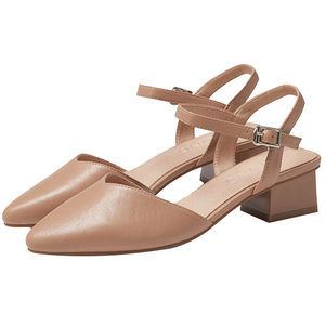 
Gomechi Women's Shoes Summer Baotou Sandals 2026 New Thick Heel Thin Heel Two-Wear Off-Case Clearance Versatile Fashion Sandals