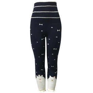 Japanese high waisted warm palace pants, cute cartoon pants for women at home, warm autumn pants, pajama pants, belly roll up, and belly protection for pregnant women