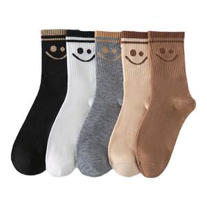 
Zhuji socks women's autumn mid-calf socks solid color ins trendy stockings spring and autumn sports autumn and winter stockings for outer wear