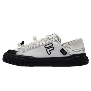 
FILA FUSION canvas shoes women's slip-on low-cut mules shoes casual shoes half slippers