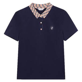 
Miranden Fashion Plaid Lapel T-shirt Women's Short Sleeves