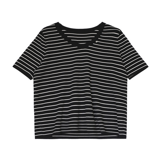
Ice Oxygen Linen Striped Design Round Neck Slimming Versatile Casual Thin Knitted Sweater Top Annie Forest