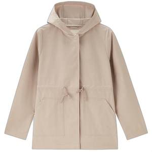 Zo Dannu's new female newly woven outdoor loose pumping waist pocket big hooded wind clothes 05373063
