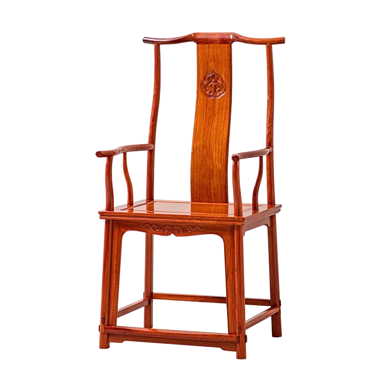木】 ☆ 家具 紅木透彫花鳥紋官帽椅 ☆ 民国期 鵲 梅花 彫刻文様 明清