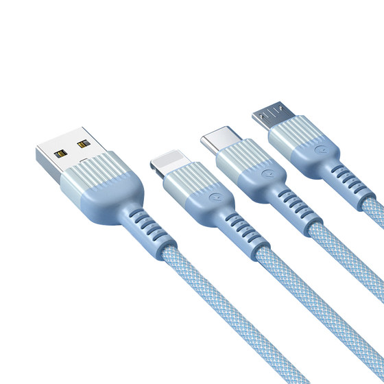 Huangxiang 100W three-in-one charger data cable is suitable for Huawei Android Apple 17/16/15 mobile phone fast charging typec multi-functional universal super fast charging one-to-three extended braided car
