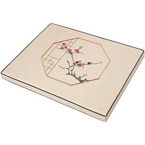 
Chinese style cushion embroidered mahogany chair sofa Taishi circle chair dining table official hat tea seat cushion home latex brown cushion