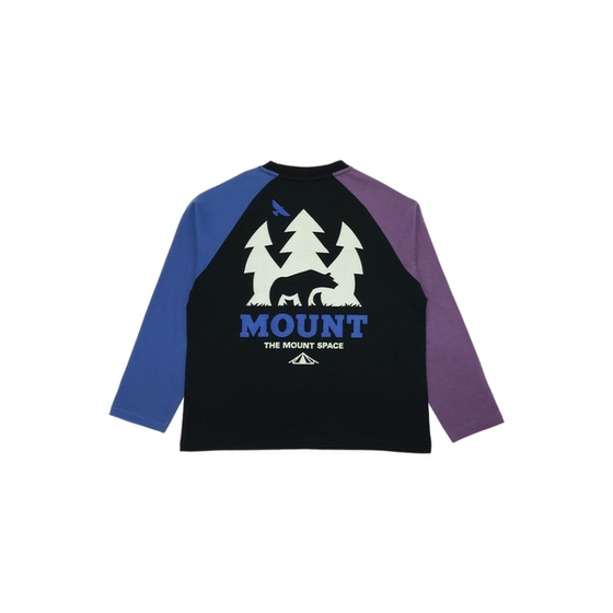 Mountain and Wild Project 26 Spring Children's Clothing Boys Pure Cotton Contrast Color Mountain Series Medium and Big Children's Tops Long Sleeve T-Shirts Sweat-Absorbent and Breathable 6