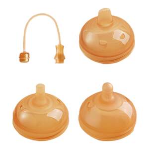 Adapted to Shixi pacifier direct drinking straw cup learning cup large brown bottle bottle accessories duck mouth handle four-xi pacifier