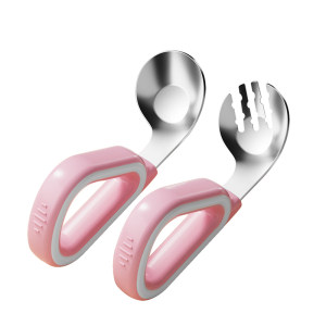 
316 stainless steel ingot spoon special for infants to eat independently learn to eat training spoon children's tableware