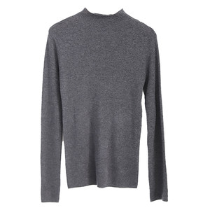Cotton Syrian, half -high -necked sweater thin, autumn and winter high bombs, self -sliming female top 23518
