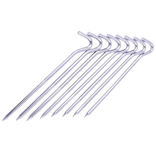 Lot De 4 Piquets De Tente En Métal 20cm - Clous Solides Pour Camping Et Extérieur
