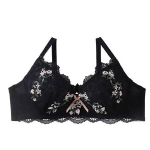 
R-home Japanese girls gathered on bra for bra for women underwear thin water drops half ball embroidered lace fresh