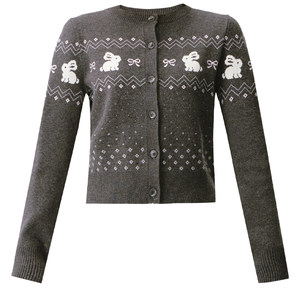 fragileheart易碎商店·垂耳兔群岛费尔岛毛衣针织上衣短裙套装冬