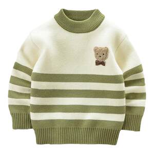 
Children's sweater, autumn and winter integrated velvet baby sweater, plus velvet thickened boys' cashmere sweater, winter baby thread fashion