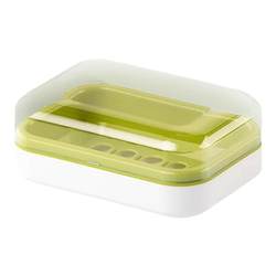 Camellia three-tier drain soap dish with lid