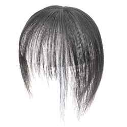 Wig Bangs Real Hair Pieces Natural And Traceless Diagonal Flowing Sea Head Replacement Light Air Bangs Wig For Women