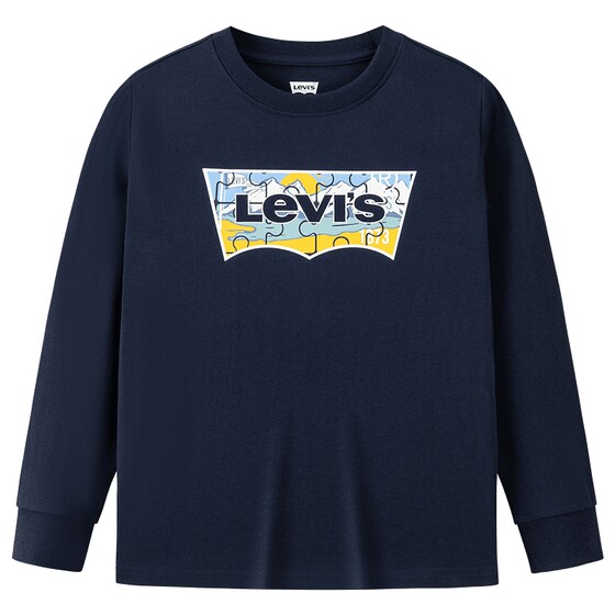 
Levis Levis children's long-sleeved T-shirt boys and girls sweatshirt 2026 autumn new children's sportswear official