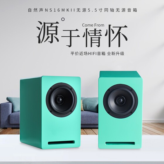 自然声NS16MKII二代音箱无源hifi入门级5.5寸监听同轴单元中小房