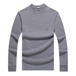 Dad pretended to be cotton T -shirt middle -aged men long sleeves, long sleeves, thick autumn clothes top cotton long -sleeved bottom shirt men