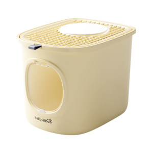 
Cat litter box fully enclosed extra large anti-splash and anti-odor cat toilet with flip-up lid to prevent sand and deodorize pet supplies