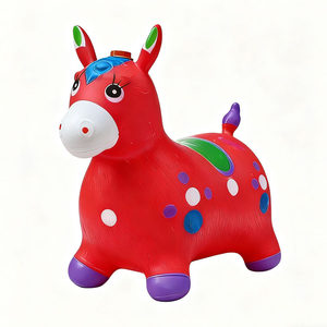 
Children's toy jumping horse inflatable horse music mount parent-child interactive outdoor toy jumping deer enlarged and thickened