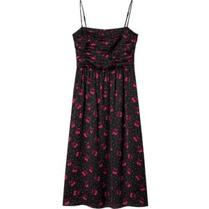 
[Cherry Cocoa] SALT.P can beautify high waist slim sweet cherry floral suspender dress autumn