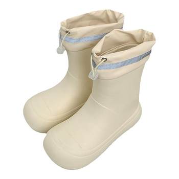 Slim outdoor fashionable and versatile waterproof spliced ​​rain boots