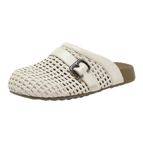 
Bata woven Birkenstock shoes for women in the mall new British comfortable thick-soled commuter slip-on T5001BH5