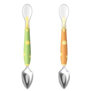 Lexiele, two -headed mud spoon spoon baby fruit mud spoon baby supplementary food tools to eat apple spoons fruit mud spoon
