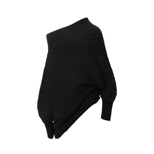 
SINGLE MOMENT 25AW French retro loose casual autumn and winter irregular knitted pullover sweater for women
