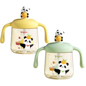 
Pigeon baby milk cup children's water cup PPSU panda water cup learning drinking cup baby handle drinking water milk bottle