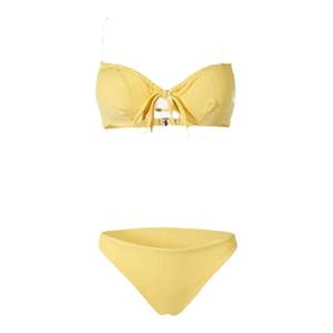 
AYSTUDIO2026 New Bikini Swimsuit Feminine Pure Desire Yellow Small Breasts Gather Whitening Hot Spring Vacation