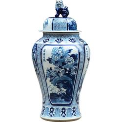 Jingdezhen Ceramics Hand-painted Blue And White Porcelain General Jar Vase Chinese Style Home Living Room Decoration Crafts Ornaments Qh